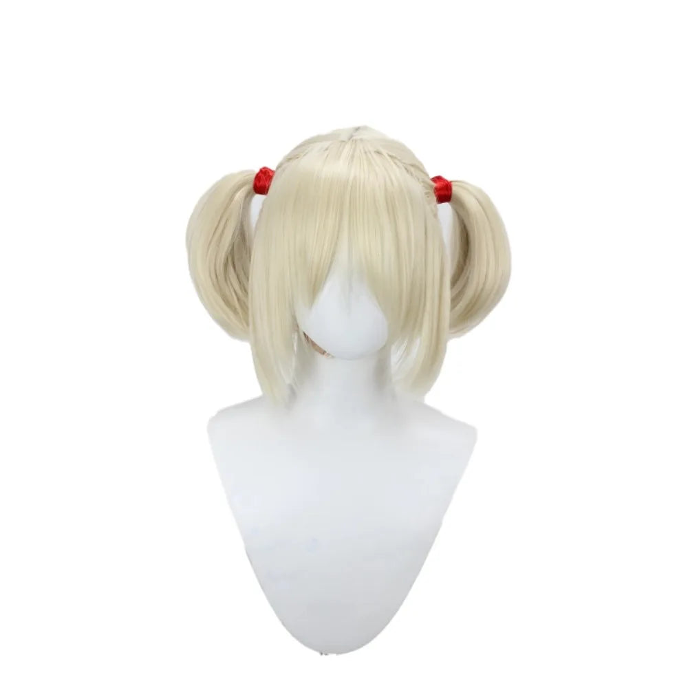 Perruque de cosplay de Hiyori Sarugaki (Bleach), cheveux beiges 