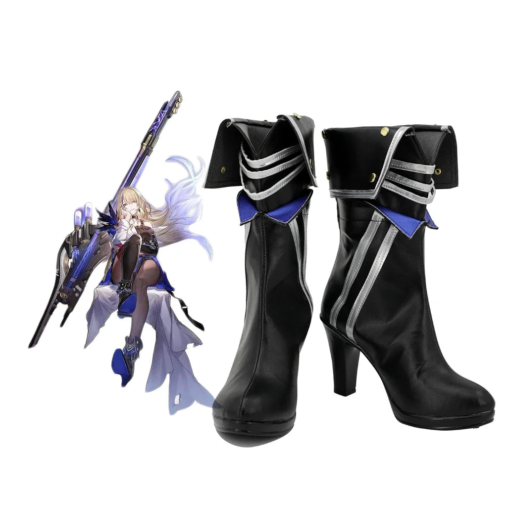 Chaussures de cosplay Honkai Star Rail Serval, bottes à talons hauts, fabriquées sur mesure toutes tailles