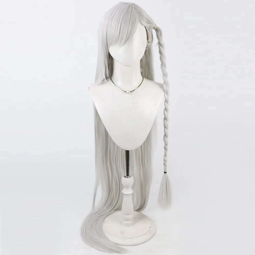 FGO Olga Marie AnimusphereCosplay Wig Long Straight Silver White Hair