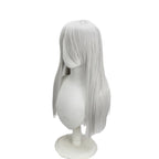Perruque de cosplay de Jushiro Ukitake (Bleach) - Cheveux longs, gris argenté et raides 