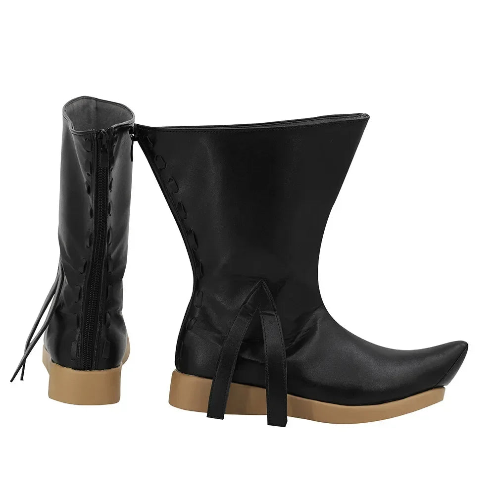 Final Fantasy XIV Krile Baldesion Cosplay Boots Black Shoes