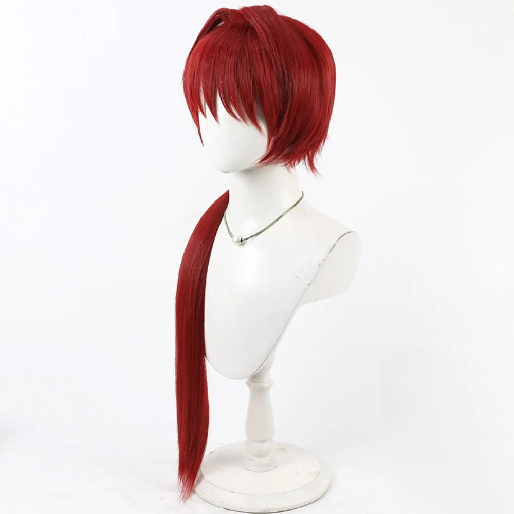 FGO Harada Sanosuke Cosplay Wig Wine Red Hair