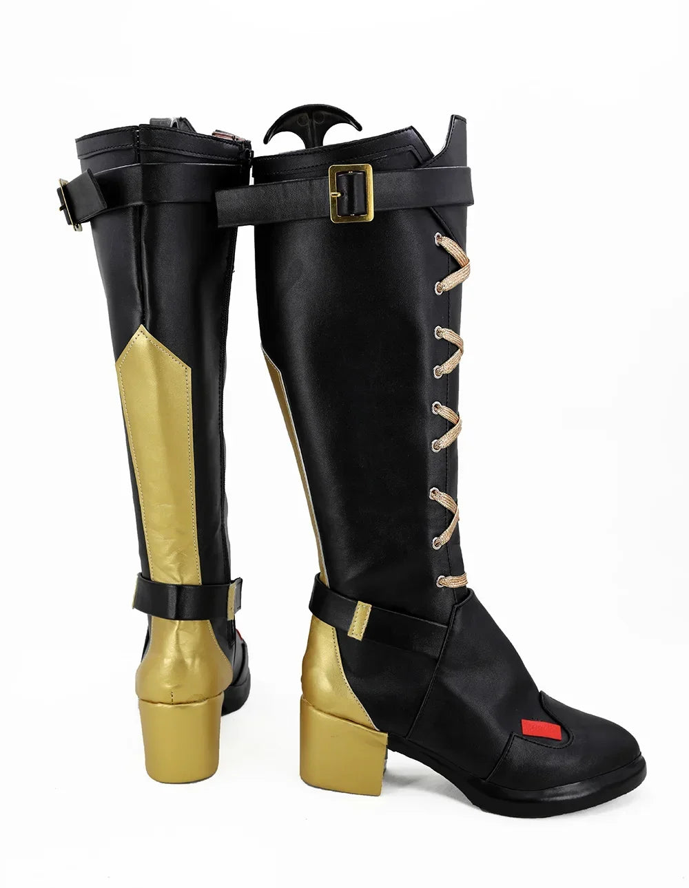Overwatch OW Ashe Calamity Cosplay Boots Black High Heel Shoes