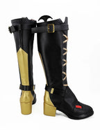 Overwatch OW Ashe Calamity Cosplay Boots Black High Heel Shoes