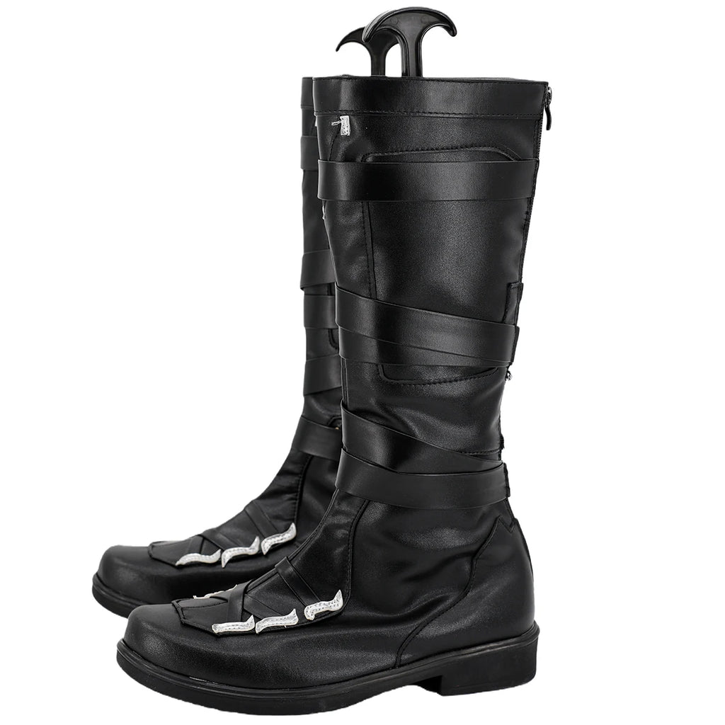 Valorant Omen Cosplay Boots Custom Made Agent Black Shoes Any Size