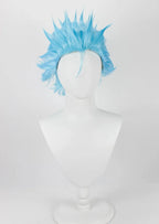 Perruque cosplay Grimmjow Jaegerjaquez de Bleach, cheveux bleus hérissés style anime 