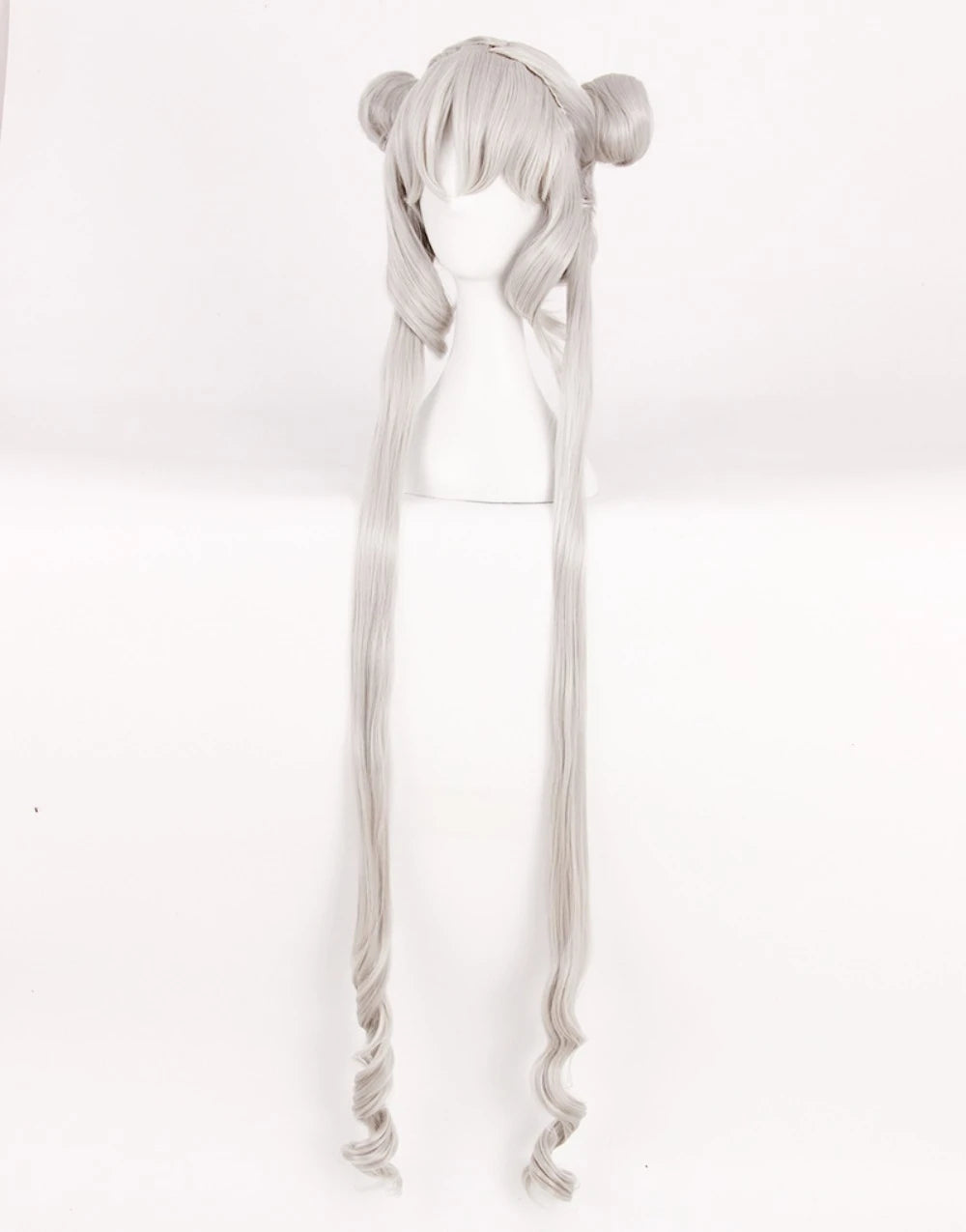 Perruque de cosplay Sailor Moon Usagi Tsukino argentée 