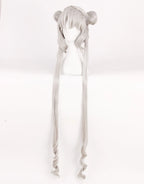 Perruque de cosplay Sailor Moon Usagi Tsukino argentée 