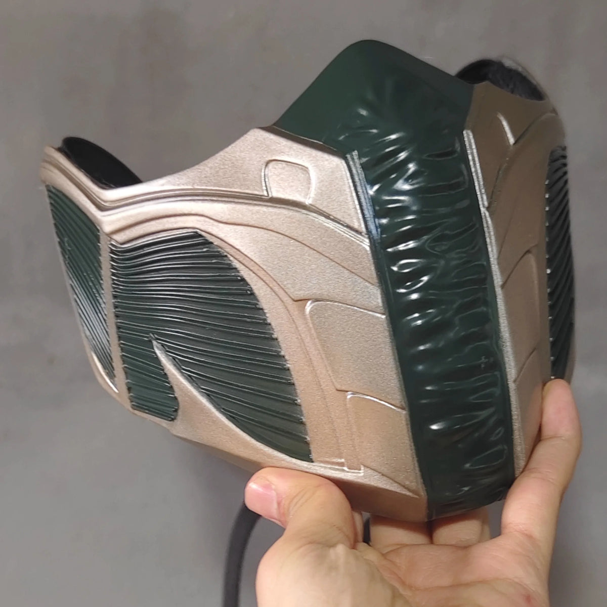 Mortal Kombat Jade Fiberglass Half Face Mask Durable Green Warrior Cosplay Prop