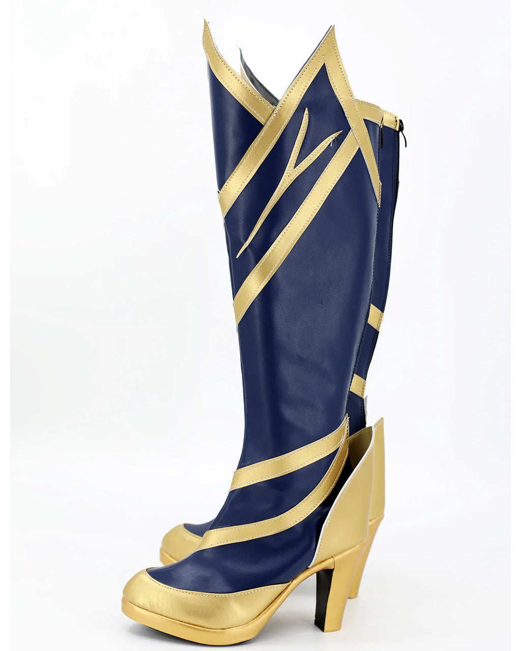 LOL League of Legends Coven Ahri Cosplay Shoes High Heel Blue Boots