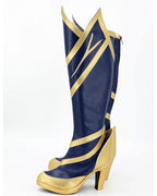 LOL League of Legends Coven Ahri Cosplay Shoes High Heel Blue Boots