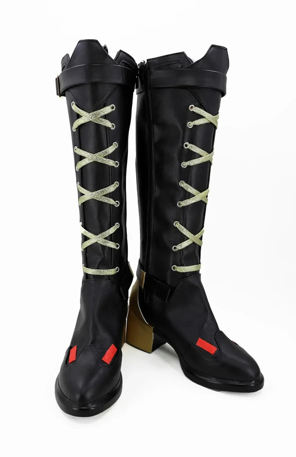 Overwatch OW Ashe Calamity Cosplay Boots Black High Heel Shoes
