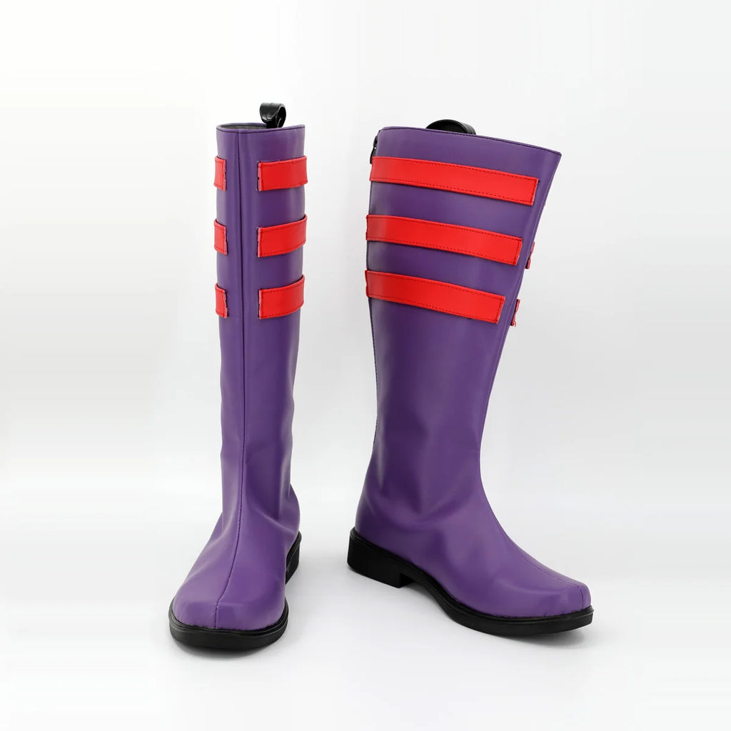 X-Men Magneto Max Eisenhardt Cosplay Shoes Cutomized Purple Boots