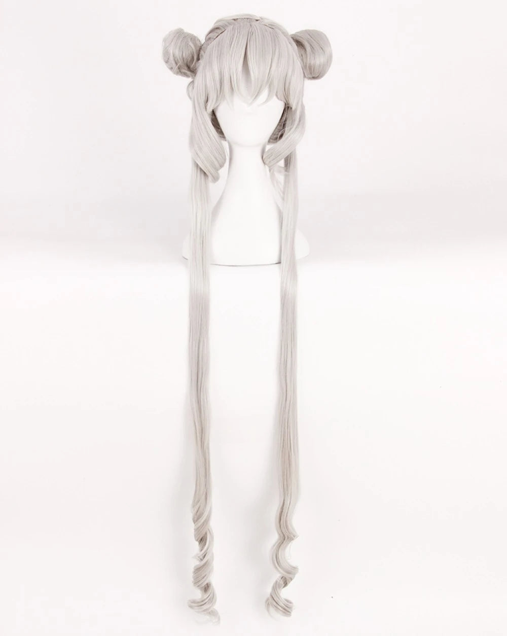 Perruque de cosplay Sailor Moon Usagi Tsukino argentée 