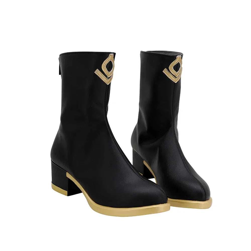 Arknights Mostima Cosplay Boots Black Shoes