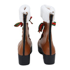 Overwatch Wuyang Cosplay Boots Custom Made Brown Shoes