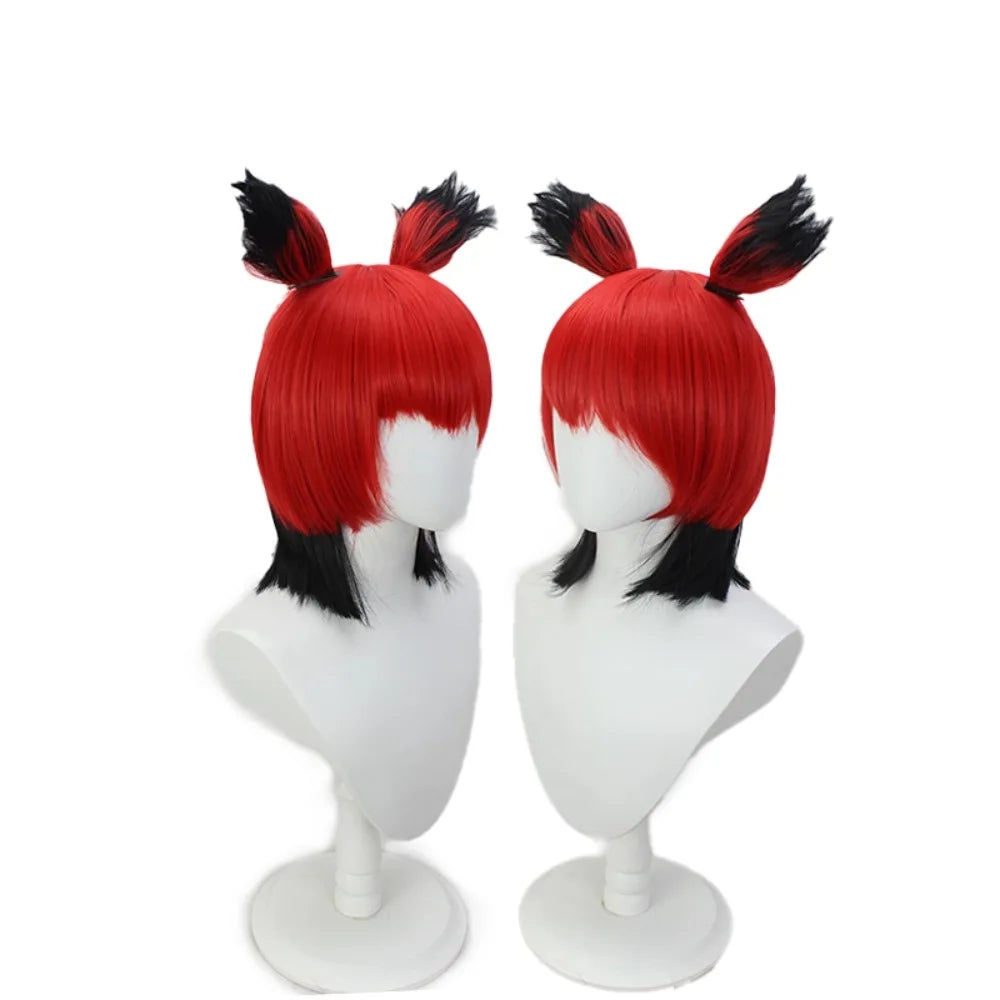 Hazbin Hotel Alastor Cosplay Wig Red Black Gradient Hair
