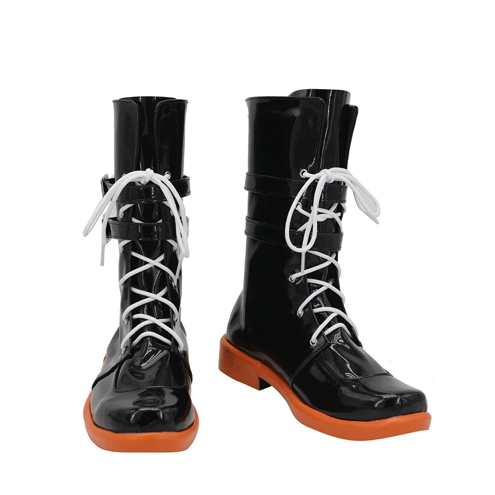 Arknights Flamebringer Cosplay Boots Black Shoes