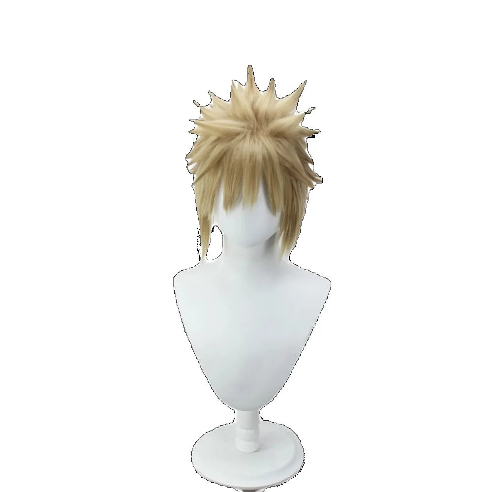 FF7 Final Fantasy7 Cloud Strife Cosplay Wig Blonde Spiky Hair