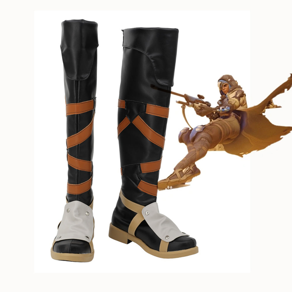 Overwatch Ana Amari Cosplay Boots Custom Shoes Any Size